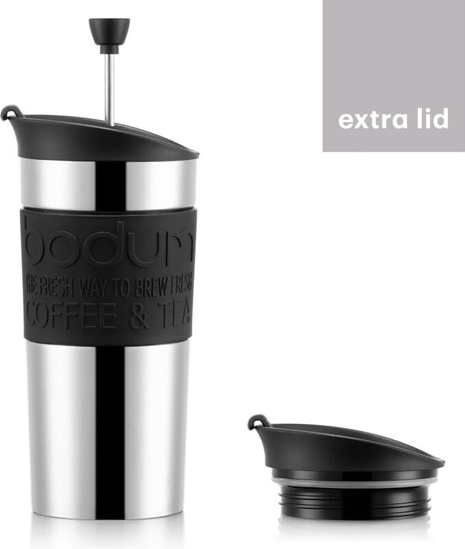 Bodum reis Franse pers koffiezetter - 350 ml, RVS — afbeelding 1