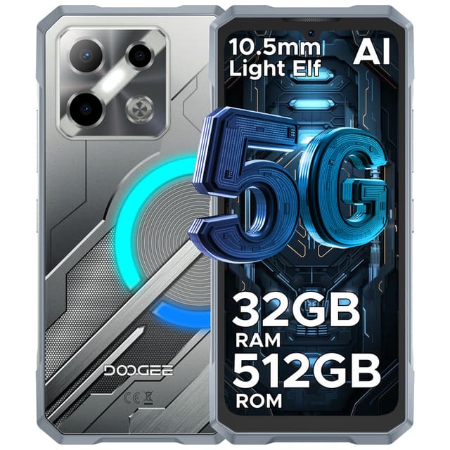 DOOGEE Blade GT Pro 5G, robuuste smartphone (2025), dynamische lichteffecten, 32 GB RAM + 512 GB opslag, 6nm D7025, 120 Hz en 6,72 inch FHD+, 100 MP AI-camera, ultradun Android-mobiel, 5G dual-sim, gezichts- en vingerafdruksensor, NFC