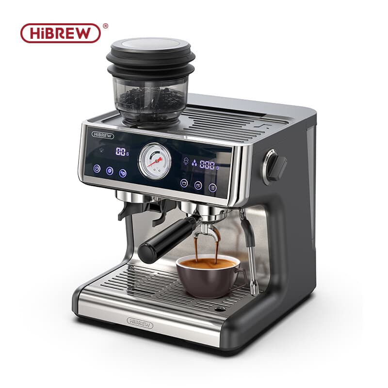 HiBREW H7A Barista Pro espressomachine met dubbel boilersysteem, 20 bar, van boon tot espresso, met complete set voor thuis, café, hotel en restaurant — afbeelding 1