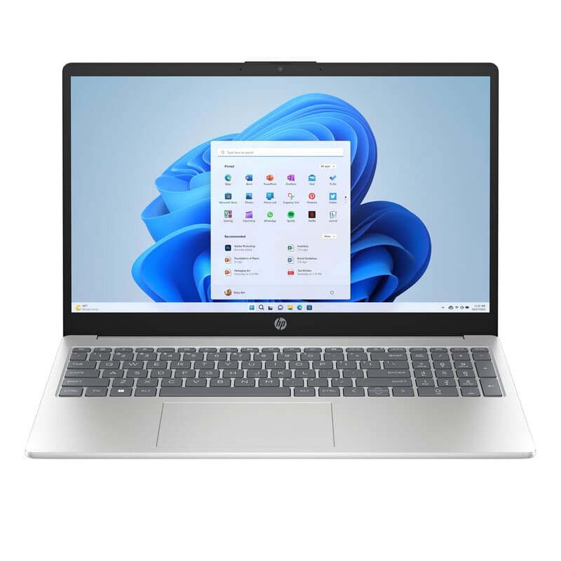 HP Laptop 15-fd1252ndx 15,6 inch Full HD-notebook, Intel Core 5 120U 10-core, Intel Graphics, 8GB DDR5, 512GB SSD, micro-edge antireflectie, Windows 11 Home, Natuurlijk zilver — afbeelding 1