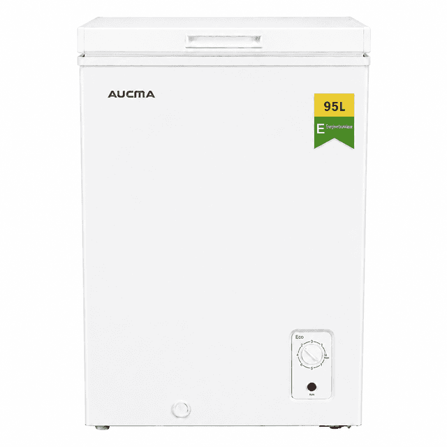AUCMA 95 L omkeerbare vrieskist, omschakelbare koelkast & vriezer, mini diepvrieskast met open bovenkant, energieklasse E, stille werking, 7-traps thermostaat, uitneembaar mandje & ontdooi-afvoer, geschikt voor huis, appartement & garage
