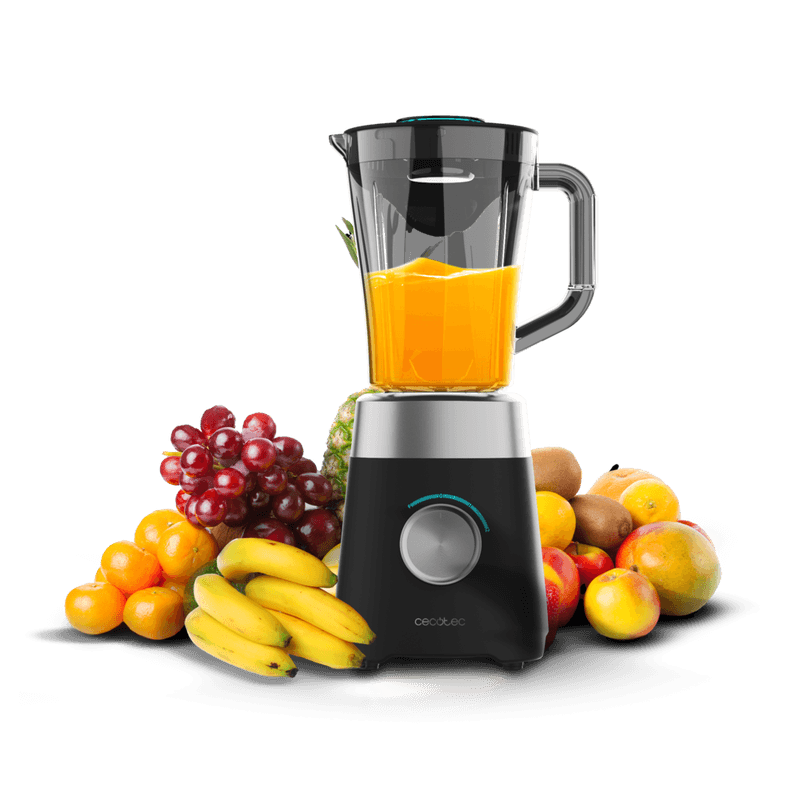 Cecotec 1300 W blender voor op het aanrecht – Power Black Titanium 1300Max, mengkan van 1,5 liter met 4 Black Titanium-messen, 2 snelheden & ijs-crush-functie — afbeelding 1