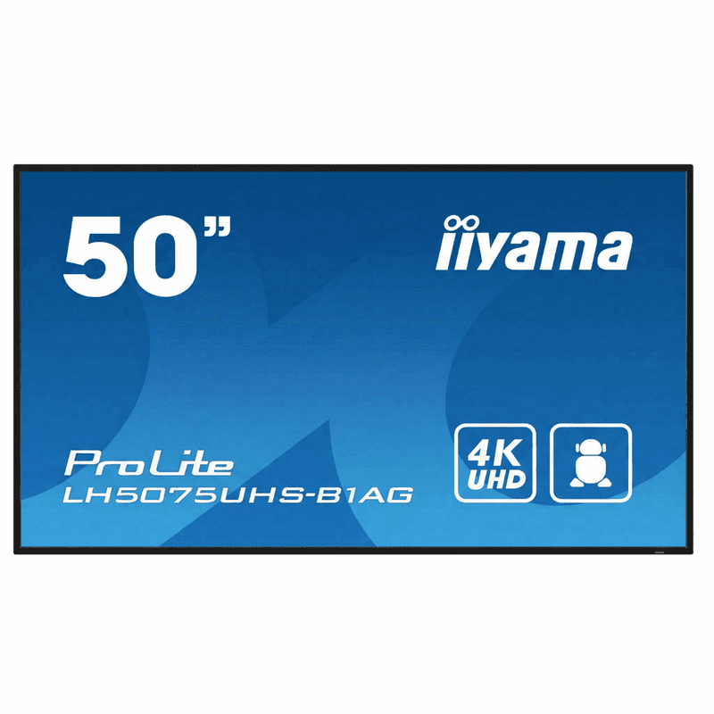 iiyama 127 cm 4K UHD professioneel digitaal signage beeldscherm met Android OS, FailOver en Intel SDM slot, 24/7 — afbeelding 1