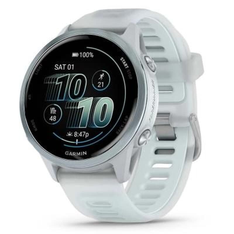 GARMIN Forerunner 570 - 42 mm - Whitestone/Wolkblauw Aluminium — afbeelding 1