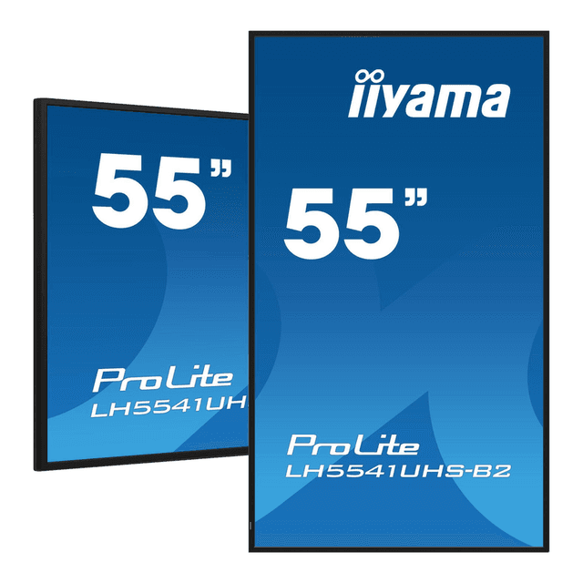 iiyama 55" professioneel beeldscherm voor digitale bewegwijzering met 4K UHD-resolutie en 24/7 bedrijfstijd