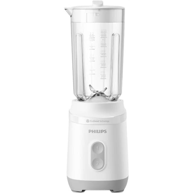 Philips 3000-serie mini-blender, HR2510/90 – 0,6 l, 350 W, ijsvermalen, compact ontwerp, ProBlend-technologie – wit/zilver