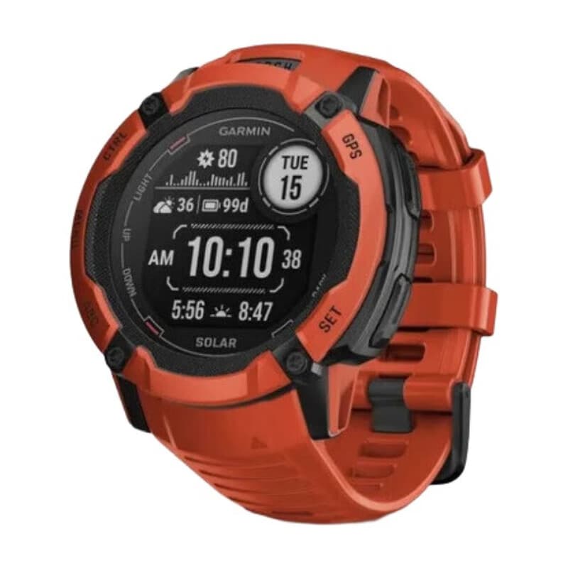Garmin Instinct 2X Solar - 50 mm - Oneindige batterijduur met zonne-energie - Vlamrood — afbeelding 1