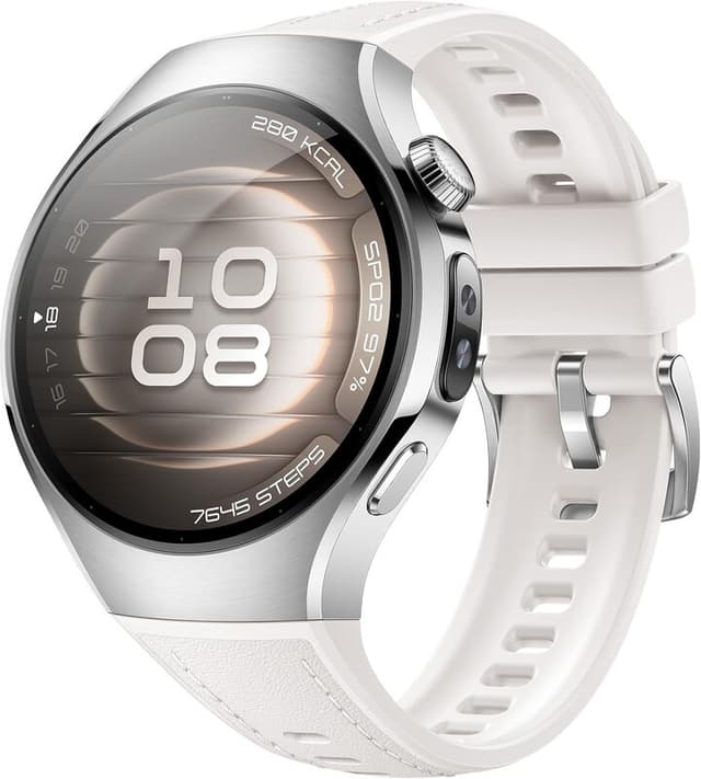 HUAWEI WATCH 5 42mm Wit / Composite band / Titanium van luchtvaartkwaliteit / X-TAP / eSIM bellen / GPS / ECG / Bluetooth 5.2 / Smartwatch / Compatibel met iOS en Android