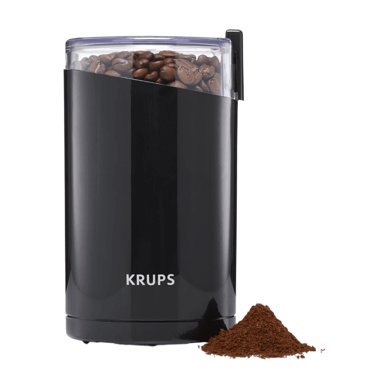 KRUPS One-Touch koffie- en kruidenmolen & hakmolen (F20342), 200 W, 12 kopjes, zwart — afbeelding 1