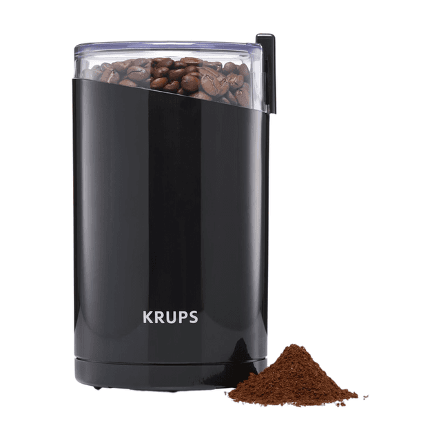 KRUPS One-Touch koffie- en kruidenmolen & hakmolen (F20342), 200 W, 12 kopjes, zwart