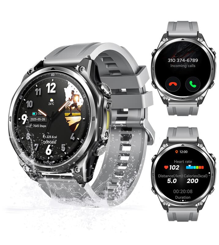 DOOGEE ANYWISE W1 Lite 1,43" AMOLED Smartwatch, Bluetooth, 170+ Sportmodi, 5 ATM, 12-Dagen Batterij, Goud — afbeelding 1