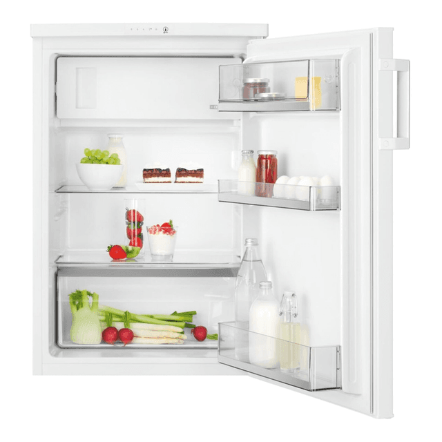 AEG RTB411E1AW vrijstaande koelkast - design met vriesvak boven - totale capaciteit 120 liter - energieklasse E - verstelbare legplanken - omkeerbare deur