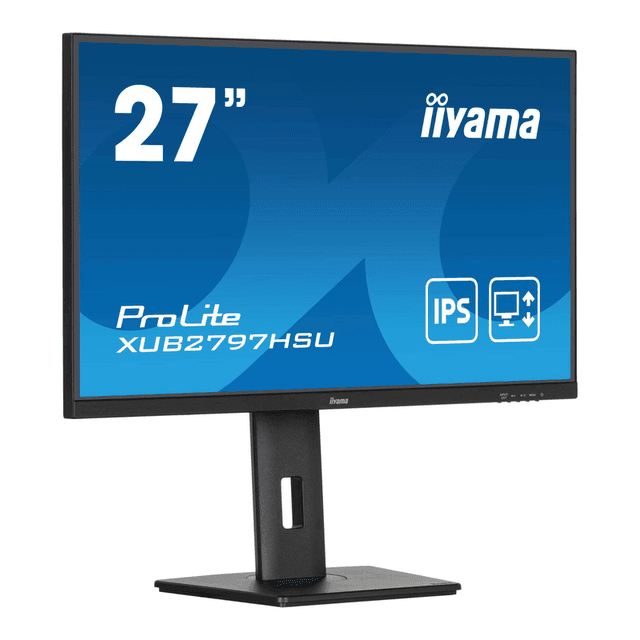 iiyama ProLite 27" IPS-technologiepaneel met 1 ms MPRT, 100 Hz verversingssnelheid, USB-hub en in hoogte verstelbare standaard
