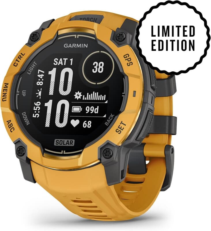 Garmin Instinct 3 - Solar GPS - smartwatch - 45 mm - Sunburst — afbeelding 1