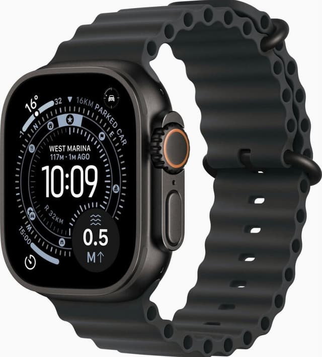 Apple Watch Ultra 3, Oceaanband, Zwart (Zwart)