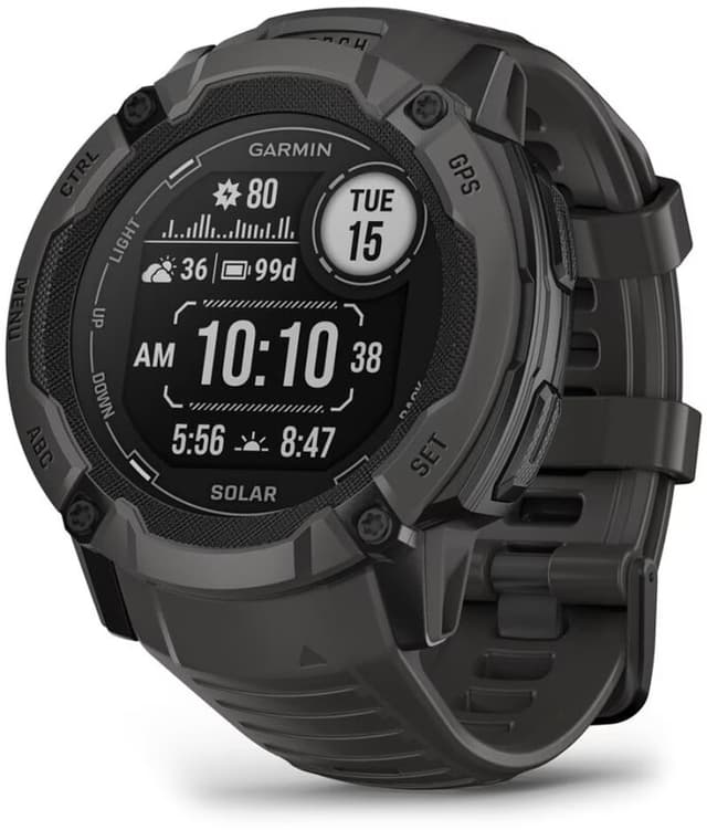 Garmin Instinct 2X Solar 45 mm - Smartwatch - Oneindige batterijduur met zonne-energie - Ingebouwde zaklamp - Multi-band GNSS - Grafiet