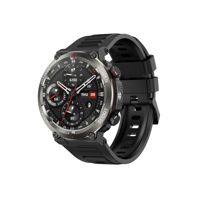 Blackview W50 Pro smartwatch met 1,45-inch scherm, batterijduur van 100 dagen, verlichting, kompas, IP68-waterdicht, bellen via Bluetooth, hartslagmeting, sporthorloge met meer dan 100 sportmodi voor Android/iOS — afbeelding 1