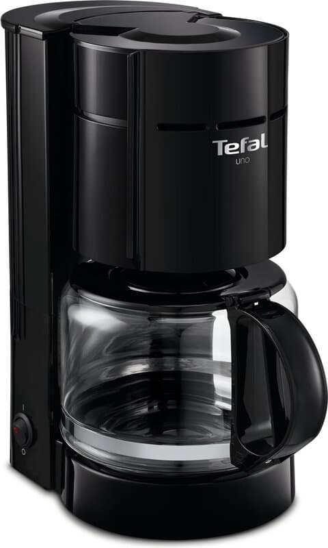 Tefal CM1218 filterkoffiezetapparaat - capaciteit voor 12 kopjes - semi-automatische werking - glazen kan - uitneembare filter - zwart