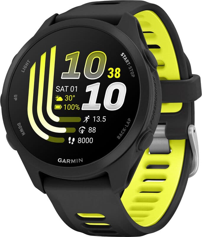 GARMIN Forerunner 170 GPS smartwatch 43 mm - zwart/geel — afbeelding 1