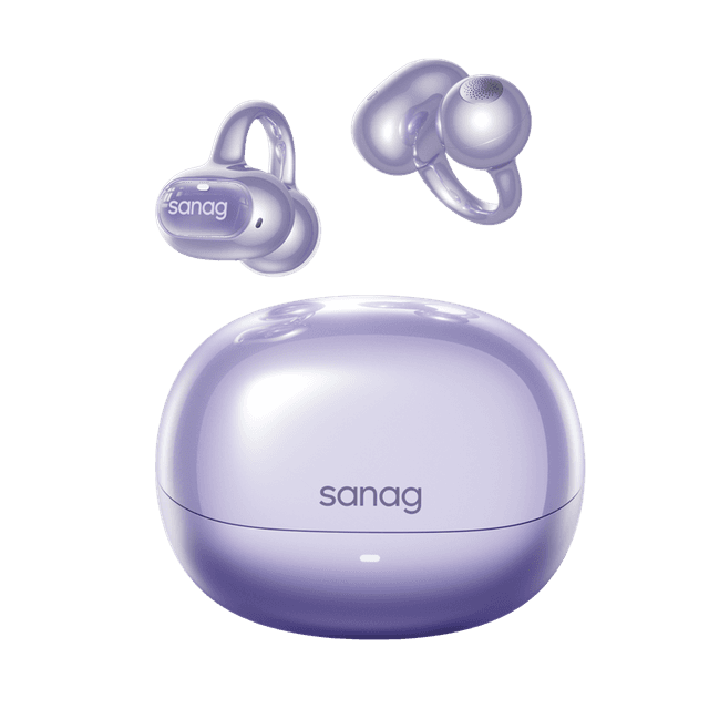 Sanag S8S Ultra Oorclip Bluetooth-koptelefoon met botgeleiding, open achterkant, AI sportkoptelefoon