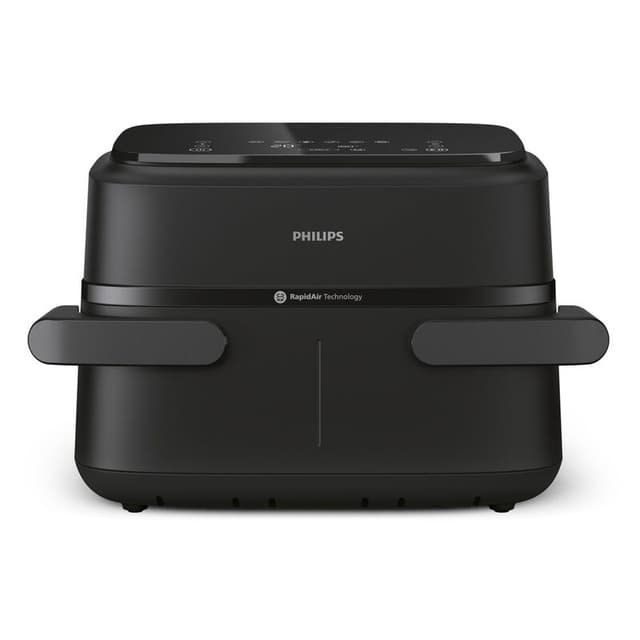 Philips 1000 Serie Dual Basket Airfryer – 7,1L – Zwart – Voor 5 personen – 10 Kookfuncties (NA154/00)