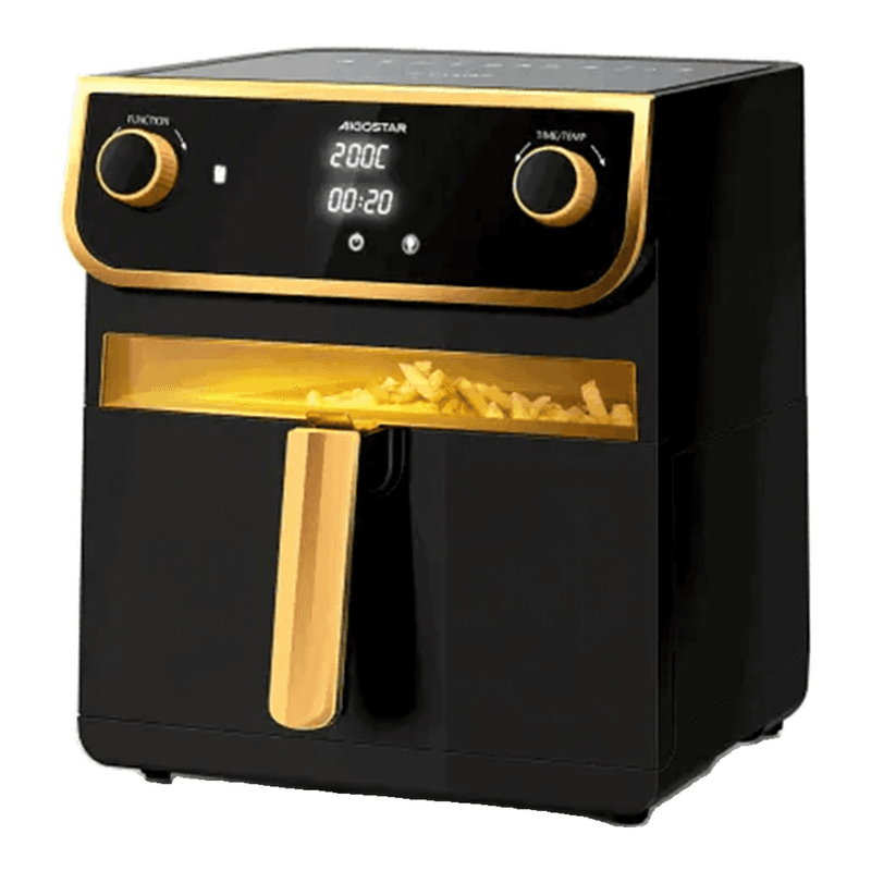 Aigostar 8 L airfryer LED display met kijkvenster, 11 vooraf ingestelde menu's, anti-aanbaklaag, dubbele knop + elektronische touchscreenbediening 1700 W — afbeelding 1