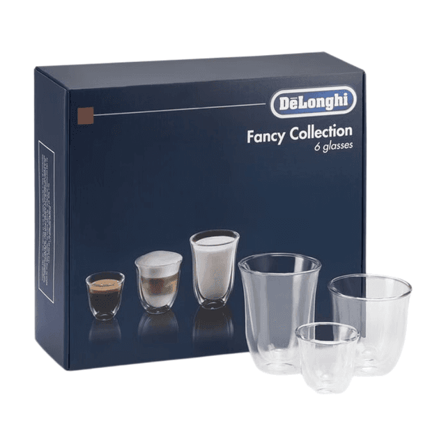 DE‘LONGHI Fancy Collection DLSC302 thermoglazenset transparant - voor koffie en thee, hittebestendig