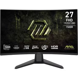 MSI MAG 274CF X24 27 inch Curved FHD Gaming Monitor – Rapid VA, 240 Hz, 0,5 ms, Adaptive-Sync, Zwart