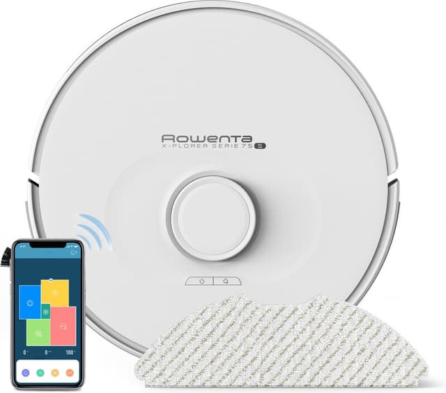 Rowenta RR8567 X-Plorer 4-in-1 robotstofzuiger met dweilfunctie, lasernavigatie, 120 min, tapijtherkenning