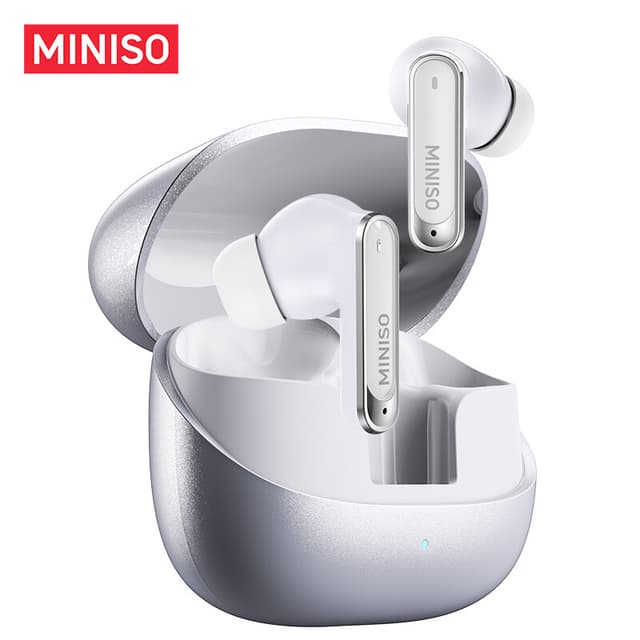 MINISO MS106 Draadloze Bluetooth 6.0 oordopjes, High Fidelity, IPX5 waterbestendig, AI-taalvertaling, geschikt voor kantoor, sport, studeren en audiogesprekken, ingebouwde microfoon, TWS-oordopjes, Blauw