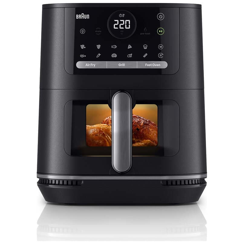 Braun HF5075IBK Heteluchtfriteuse - Capaciteit 6 liter - Digitaal touchscreen - 9 kookprogramma's - Rapid Air-technologie - Zwart — afbeelding 1