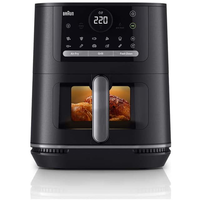 Braun HF5075IBK Heteluchtfriteuse - Capaciteit 6 liter - Digitaal touchscreen - 9 kookprogramma's - Rapid Air-technologie - Zwart