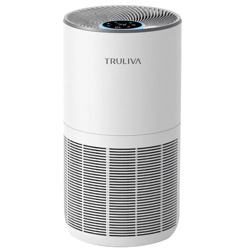 TRULIVA H13 HEPA-luchtreiniger, CADR 450 m³/u, 360° luchtcirculatie voor de hele kamer, 24 u timer, verwijdert geuren en huidschilfers van huisdieren, allergenen, PM2,5, rook, pollen, mijten — afbeelding 1