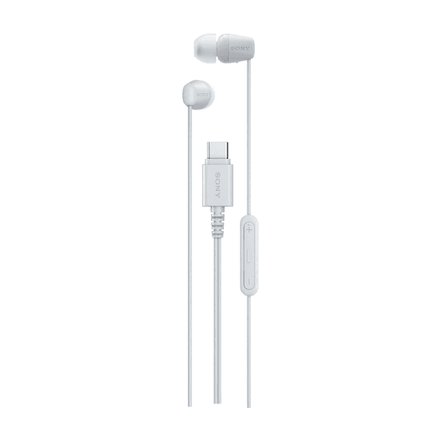 Sony IER-EX15C Bedrade In-ear Headset Bellen/Muziek USB Type-C Wit