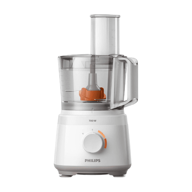Philips Daily Collection Compact Food Processor, HR7320/00 - 700 W, 19 functies, oververhittingsbeveiliging, compact, 1,5 liter - Wit