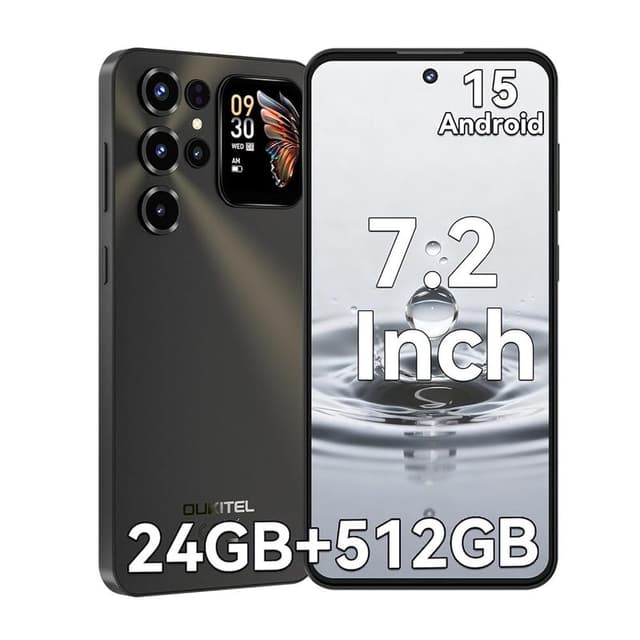 OUKITEL C68 Plus (8+512) 7,2 inch 6000 mAh batterij 9,5 mm ultradunne behuizing smartphone zwart