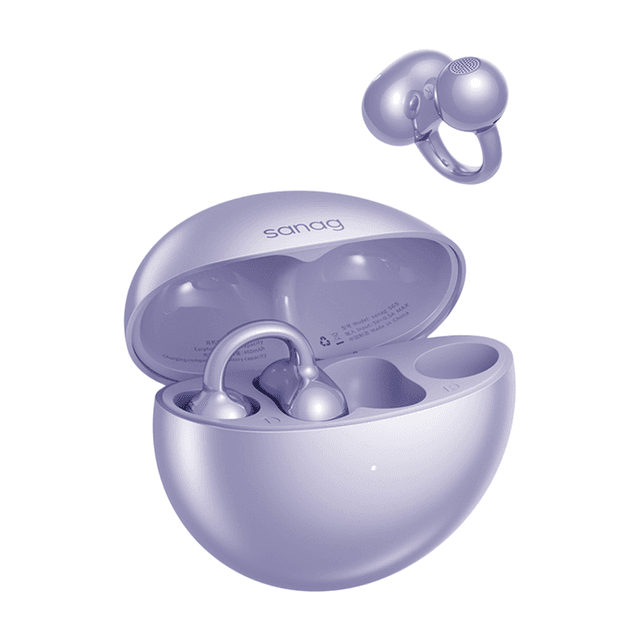 Sanag S6SUltra draadloze open-ear oorclip-koptelefoon HiFi-stereo Bluetooth-intelligent AI S-S6SUltra-CL-Headphones-Purple