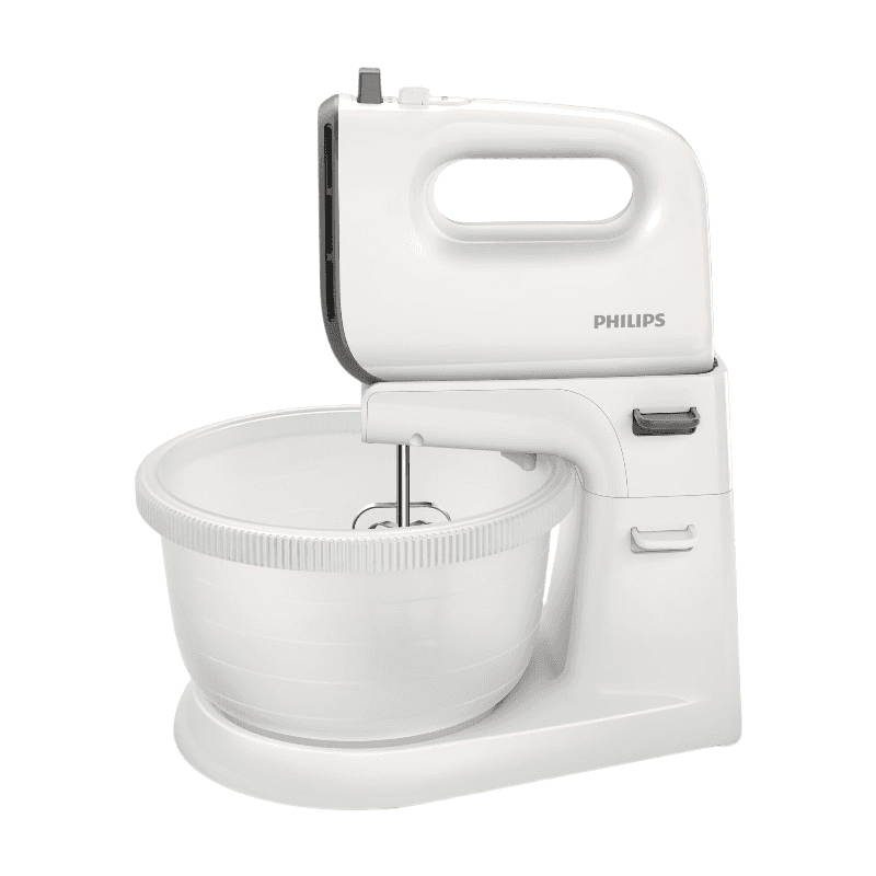 Philips 5000 Series handmixer, HR3745/00 - automatische mengkom, 6 snelheden, 450 W, kloppers en kneedhaak - wit — afbeelding 1