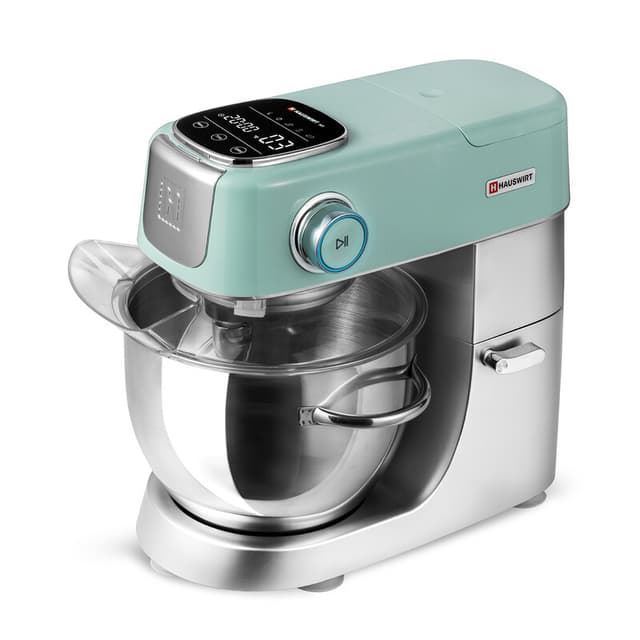 HAUSWIRT M5 hoogwaardige slimme staande mixer met led-aanraakscherm, elektrische staande keukenmixer, 5 vooringestelde menu's, 5,5 l deegmixer, 11 snelheden, turkooisgroen