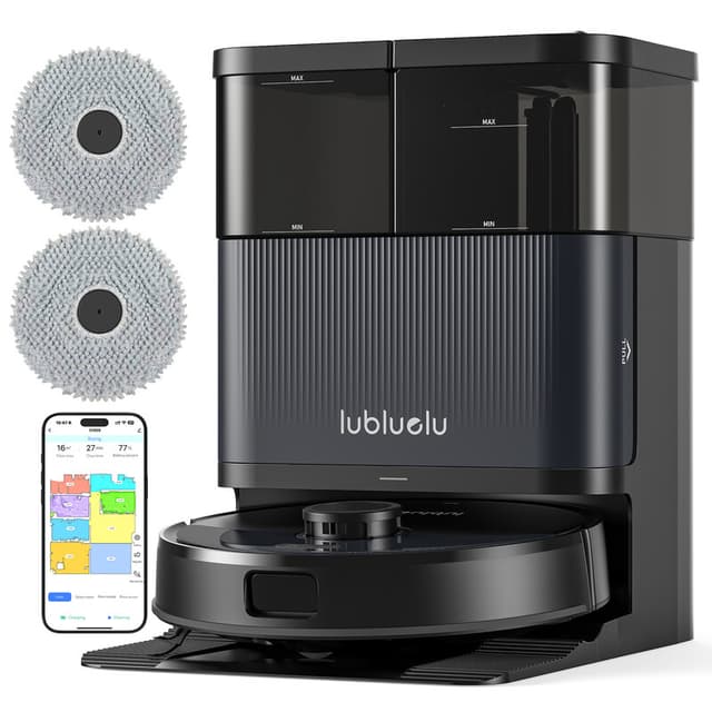 Lubluelu S1000 Ultra+ robotstofzuiger met LiDAR en alles-in-één station met dweilfunctie, 10.000 Pa, 55 dB, app-bediening, ideaal voor dierenharen, tapijten en harde vloeren