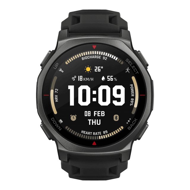 Amazfit T-rex 3 Pro 3,35 cm (1.32") AMOLED 44 mm Digitaal 466 x 466 Pixels Touchscreen Zwart Wifi GPS