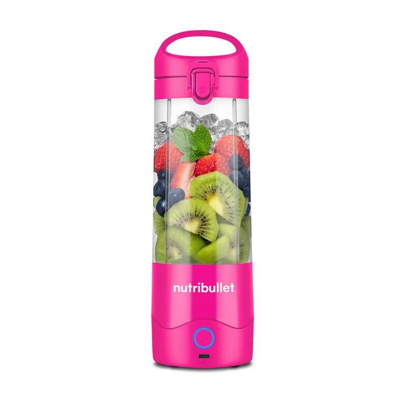 Nutribullet Portable 475 ml personal blender - roze - oplaadbare batterij - USB-C-opladen - 20 minuten gebruiksduur - voor smoothies onderweg — afbeelding 1