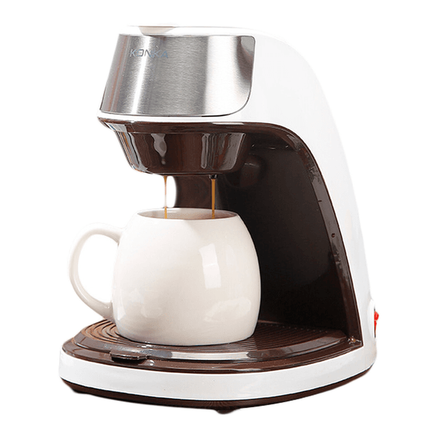 Konka 300 ml compacte automatische koffiemaker voor thuisgebruik, multifunctionele filterkoffiemaker voor het brouwen van koffie en bloemenkruidenthee