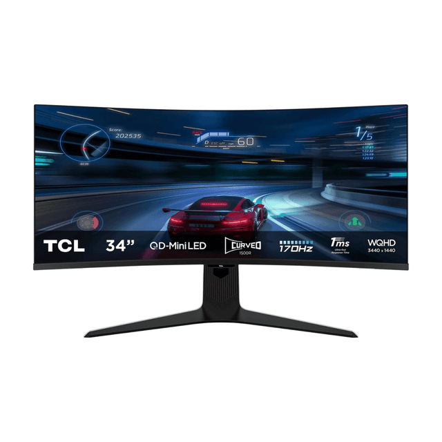 TCL 34R83Q 34 inch ultrabreed QHD Mini-LED 170Hz scherm