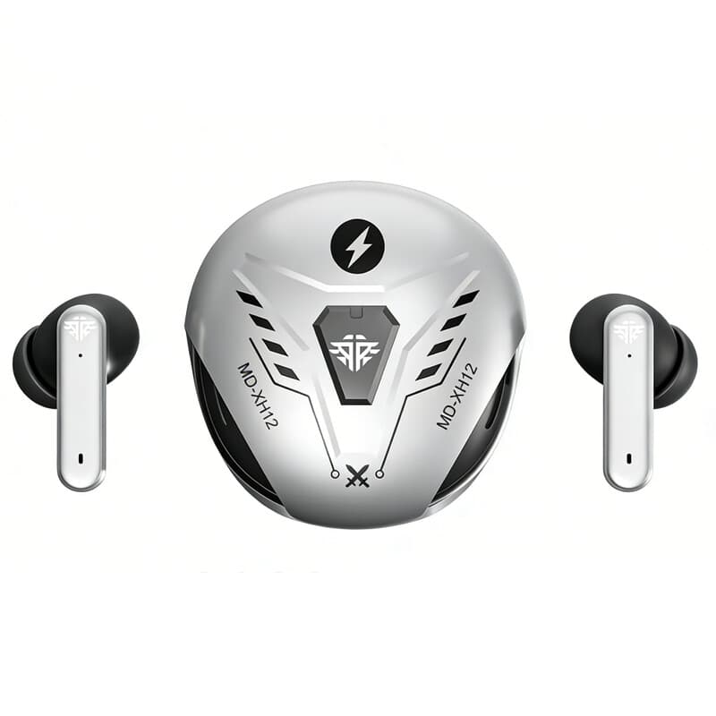 VoxorAI XH12 zilver AI Translator-hoofdtelefoon met realtime vertaalondersteuning voor 150 talen. Coole Bluetooth gaming-hoofdtelefoon voor studie, reizen en werk. — afbeelding 1
