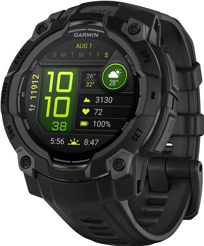 Garmin Instinct 3 AMOLED - smartwatch - 45 mm - Zwart — afbeelding 1