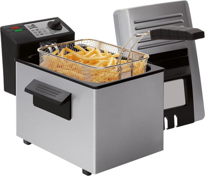FRITEL Friteuse A103 - Friteuse / Frietpan - 3 Liter - Koude handgrepen - Deksel met filter en kijkvenster - Inklapbare handgreep - Voor 2-4 personen - 2000W — afbeelding 1