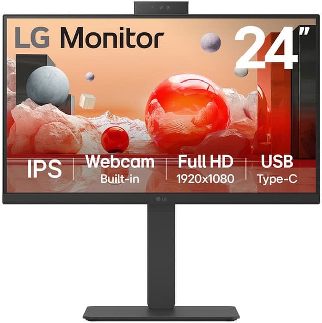 LG 24BA850-B computermonitor 60,5 cm (23,8 inch) 1920 x 1080 pixels Full HD zwart