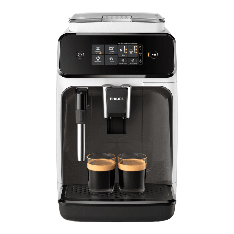 PHILIPS 1200 Serie Volautomatische Espressomachine – 1.8 L – Wit – 15 Bar Druk – Keramische Maler (EP1223/00) — afbeelding 1