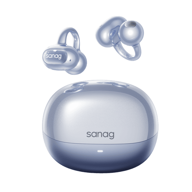 Sanag S8S Ultra Oorklem Bluetooth-koptelefoon met botgeleiding, open-achterontwerp en AI-sportfuncties